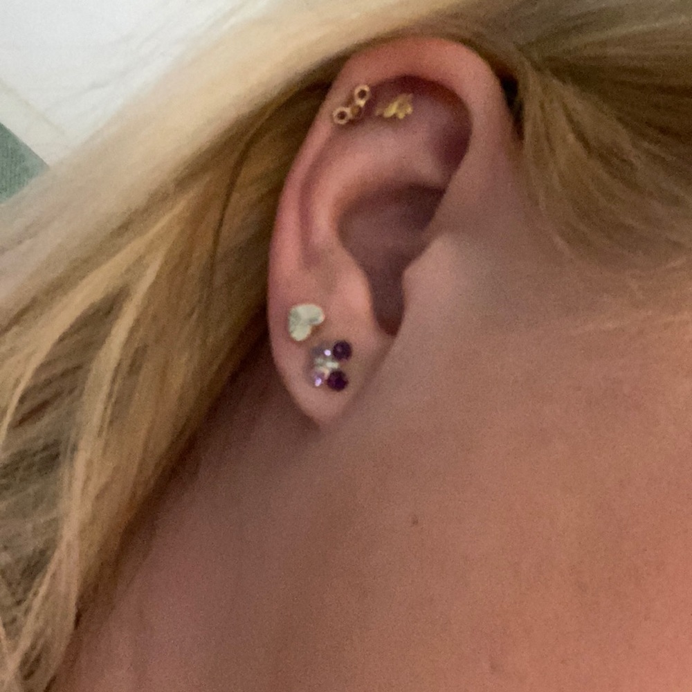Butterfly crystal stud earrings
